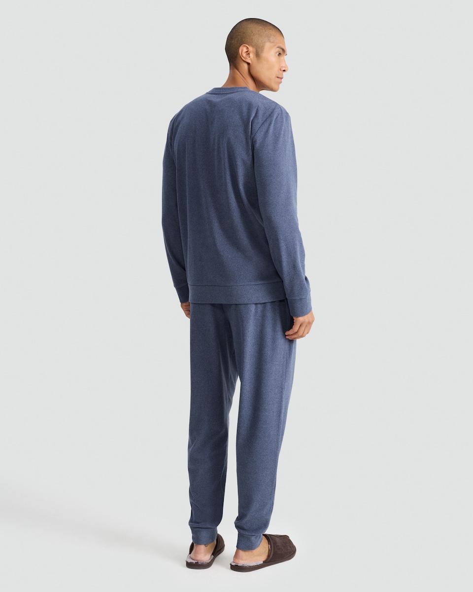 image 1 of F&F Long Sleeve Loungewear Set in Navy