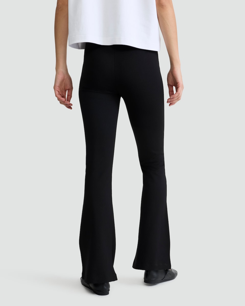 image 1 of The F&F Edit Pull On Flared Trousers in Black