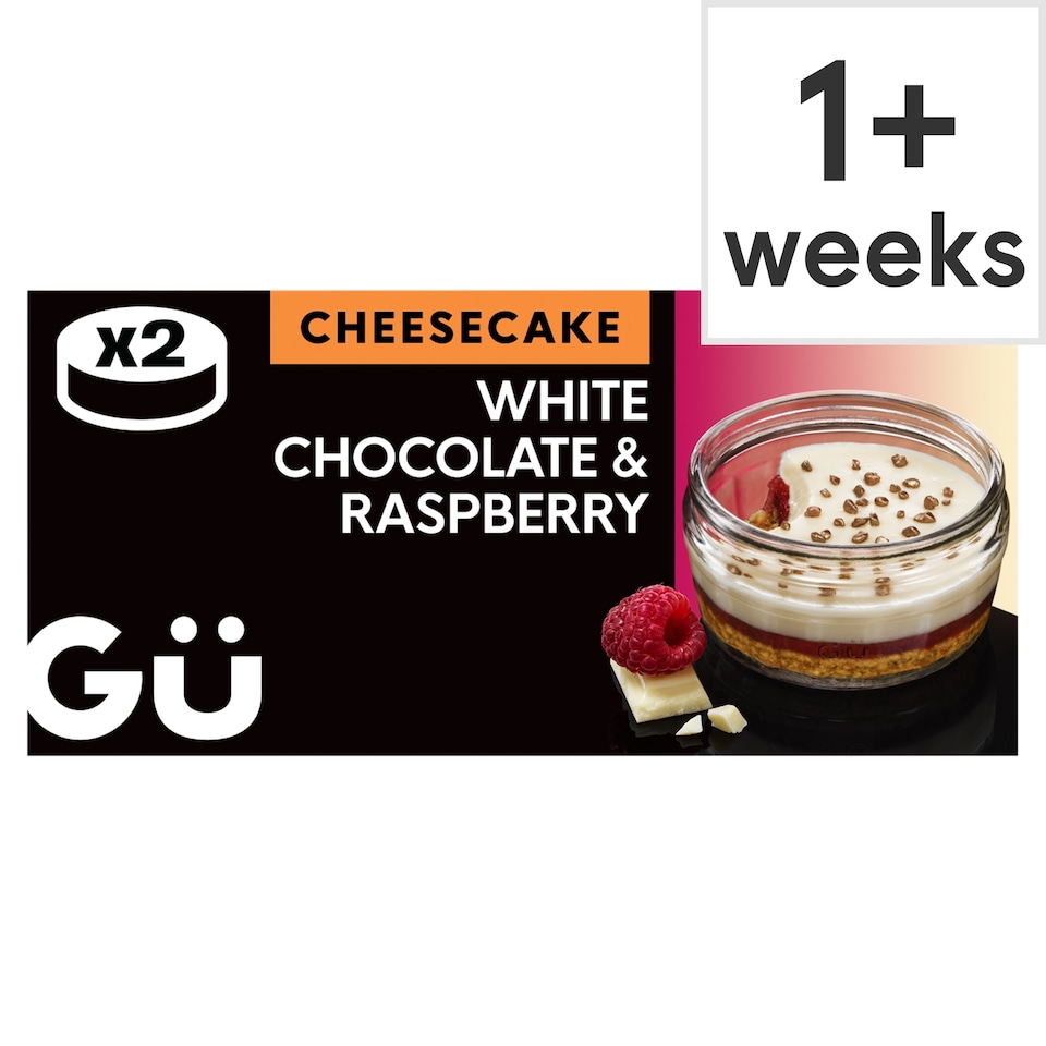 image 1 of Gu White Chocolate & Raspberry Cheesecake Dessert (2x80.5g)