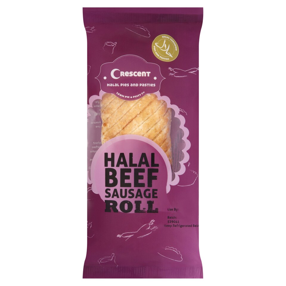 CRESCENT HALAL BEEF SAUSAGE ROLL 140G