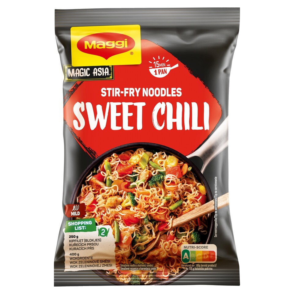 MAGGI Nudle z pánve Kuře se Sweet Chili, sáček 185g