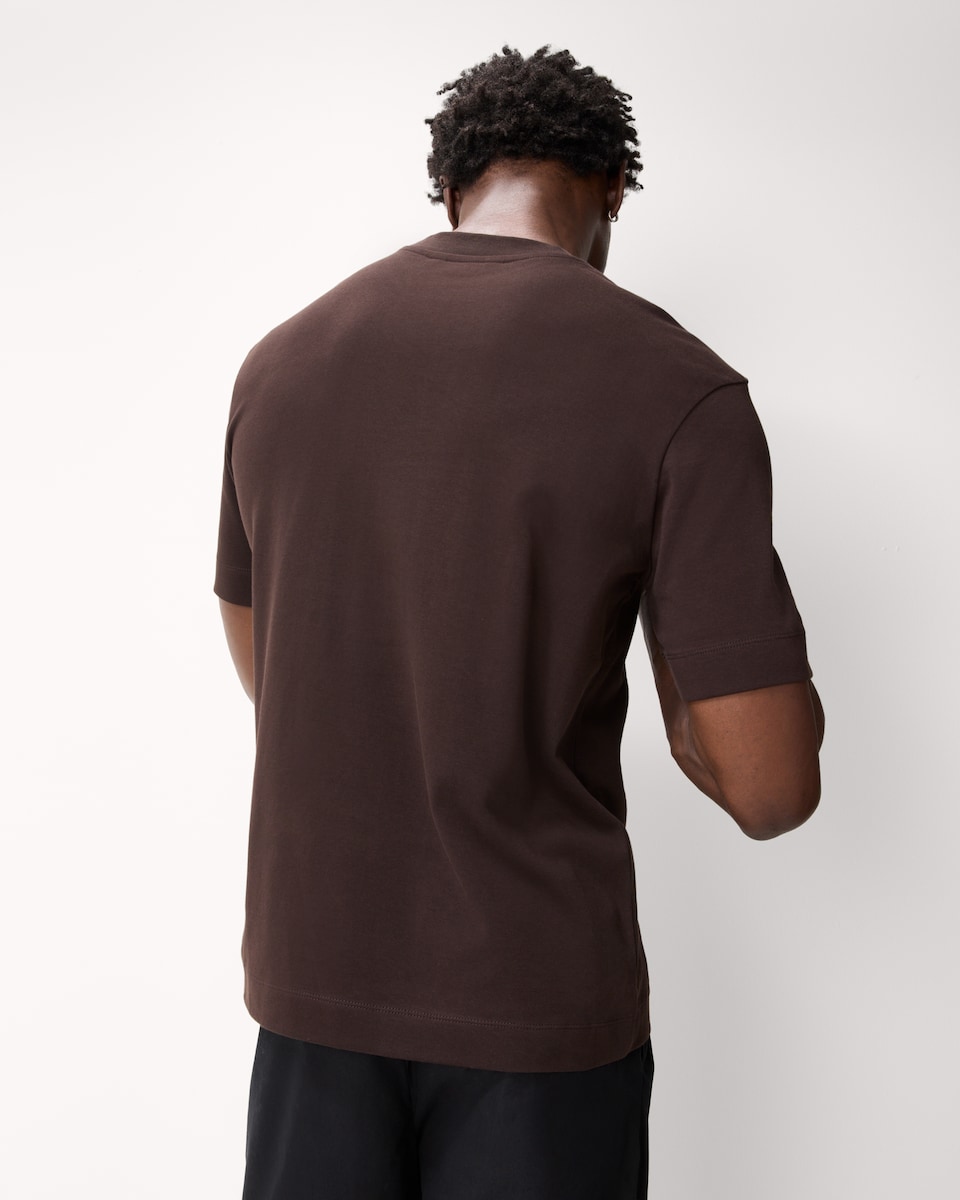 image 1 of F&F Pure Cotton Relaxed Fit T-Shirt in Brown