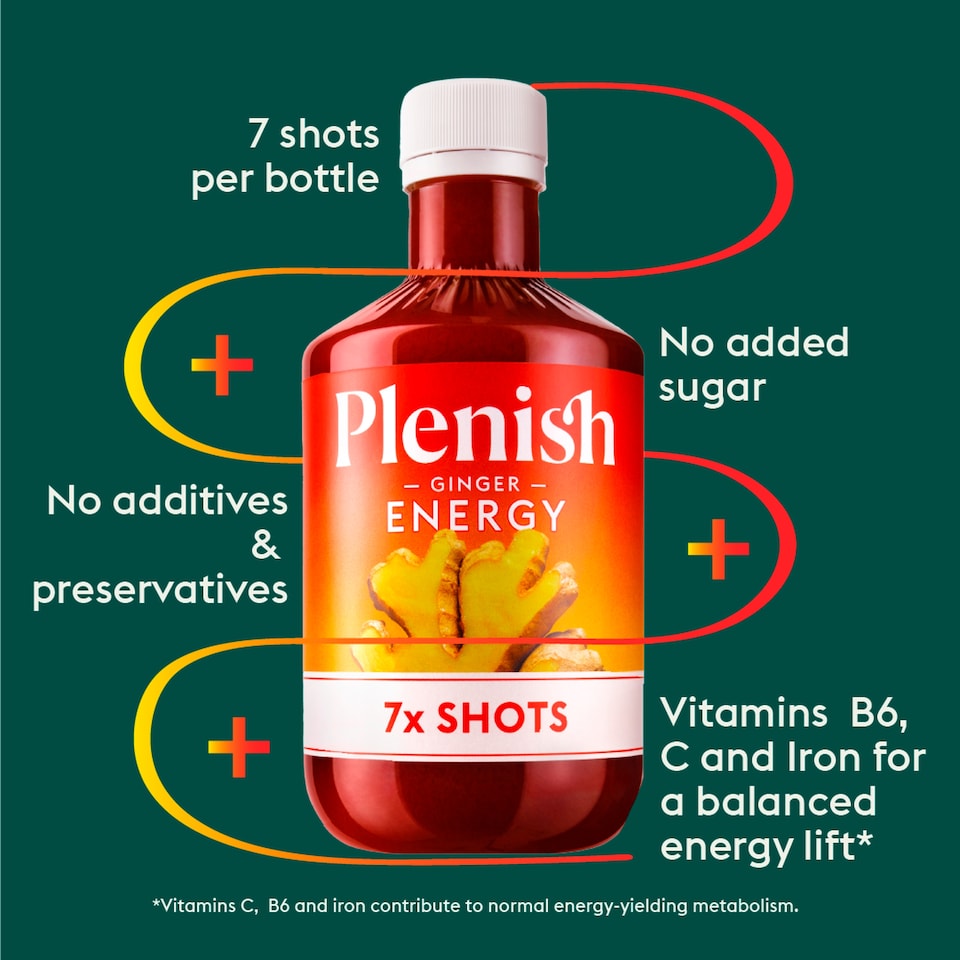 image 1 of Plenish Ginger Energy Dosing Bottle 7x Shots 420ml