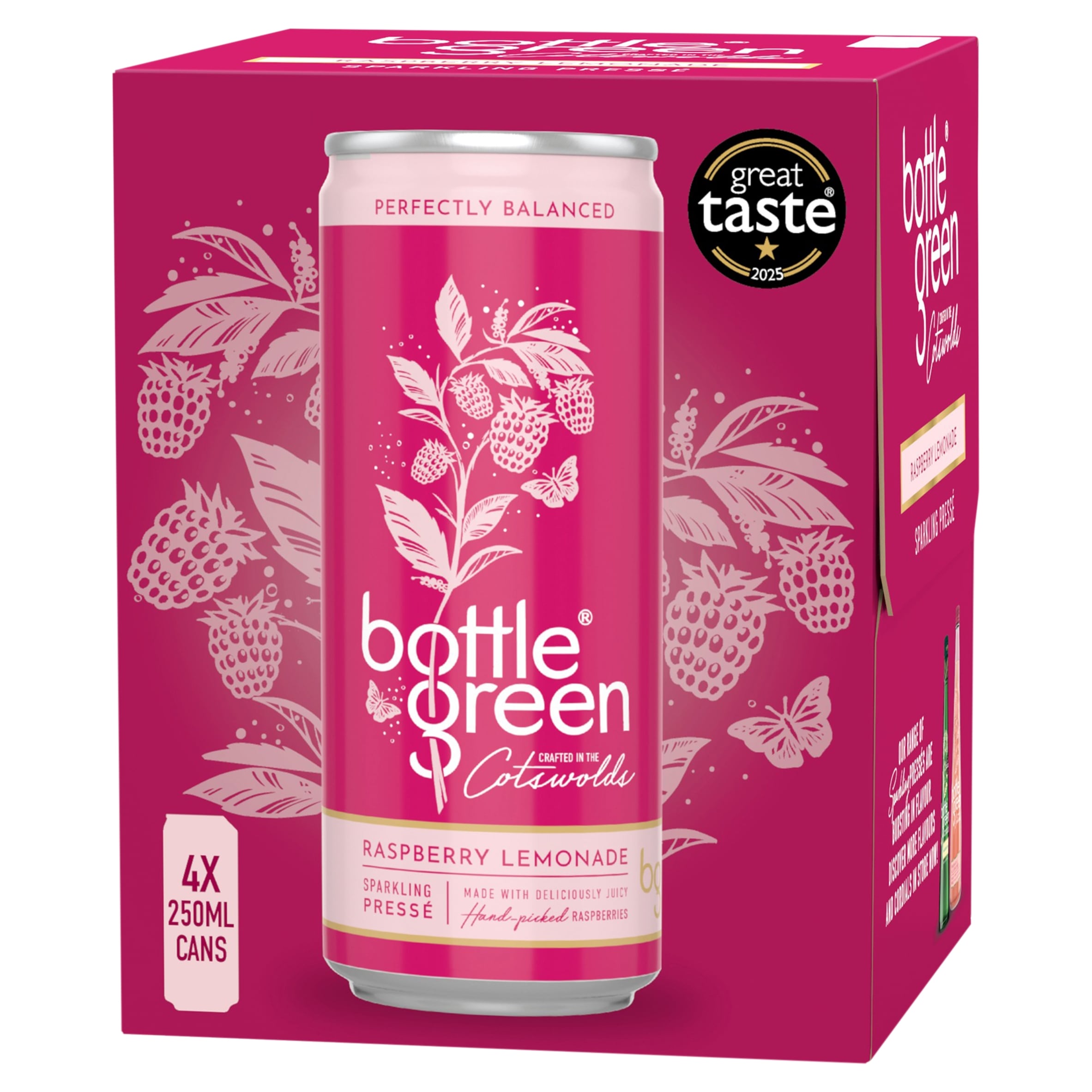 Bottlegreen Raspberry Lemonade Sparkling Presse 4x250ml