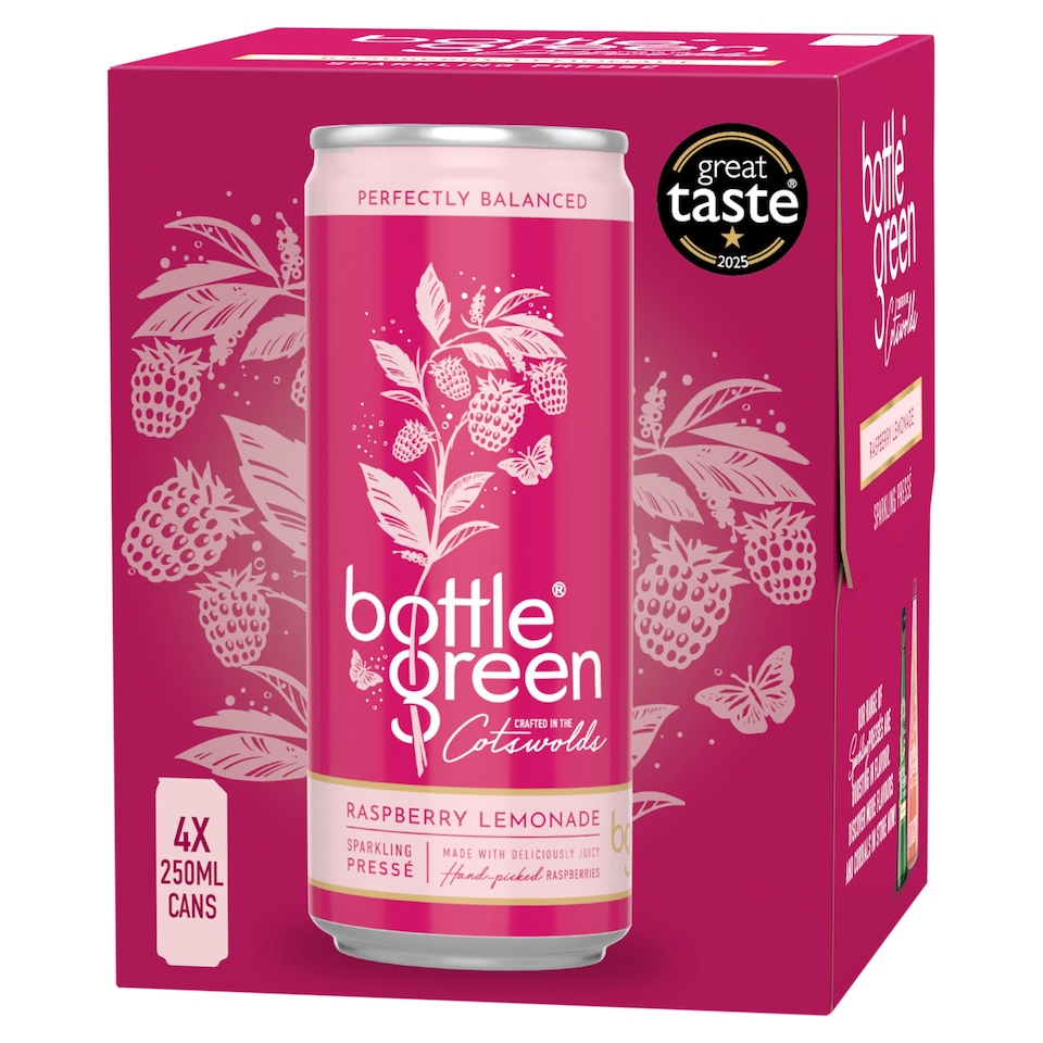 Bottlegreen Raspberry Lemonade Sparkling Presse 4x250ml