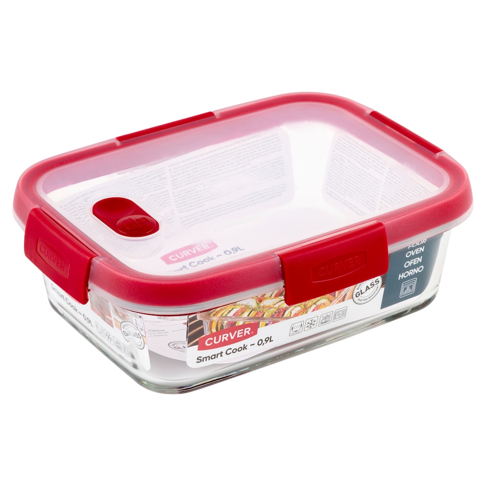 Curver Smart Cook üveg ételtartó 15 cm x 20 cm x 7 cm 0,9 l  1. kép