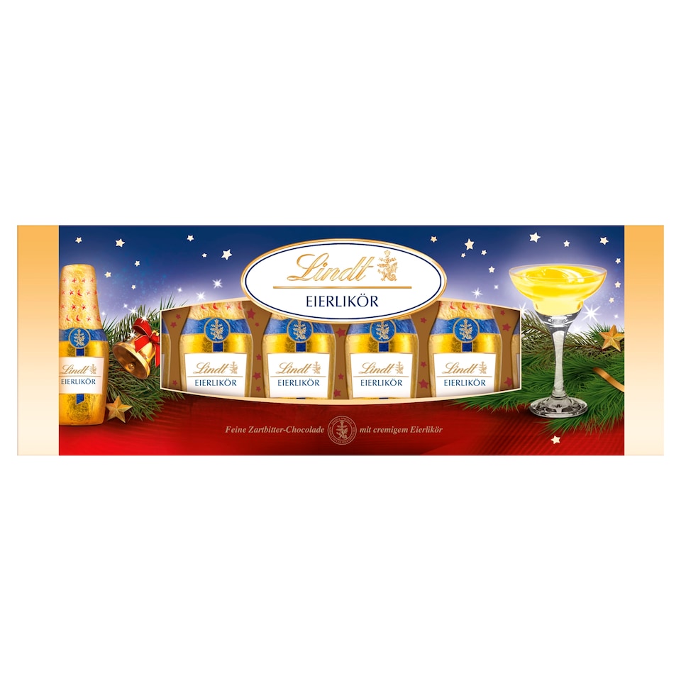 Lindt Horká čokoláda s náplňou z vaječného likéru 6 ks 131 g