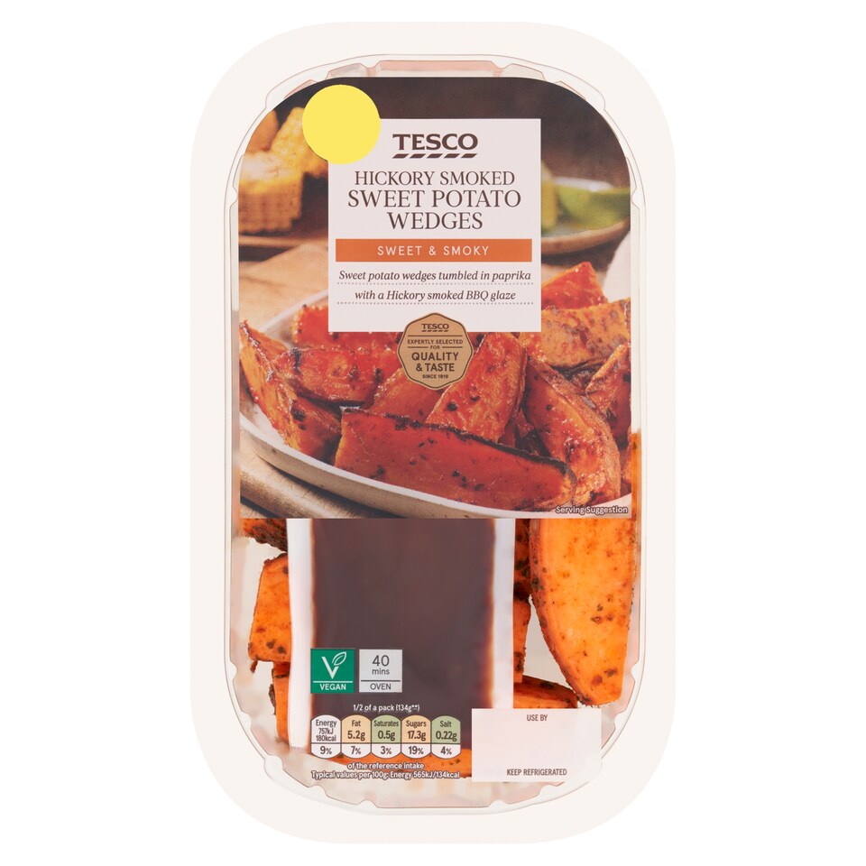 Tesco Hickory Smoked Sweet Potato Wedges 400g