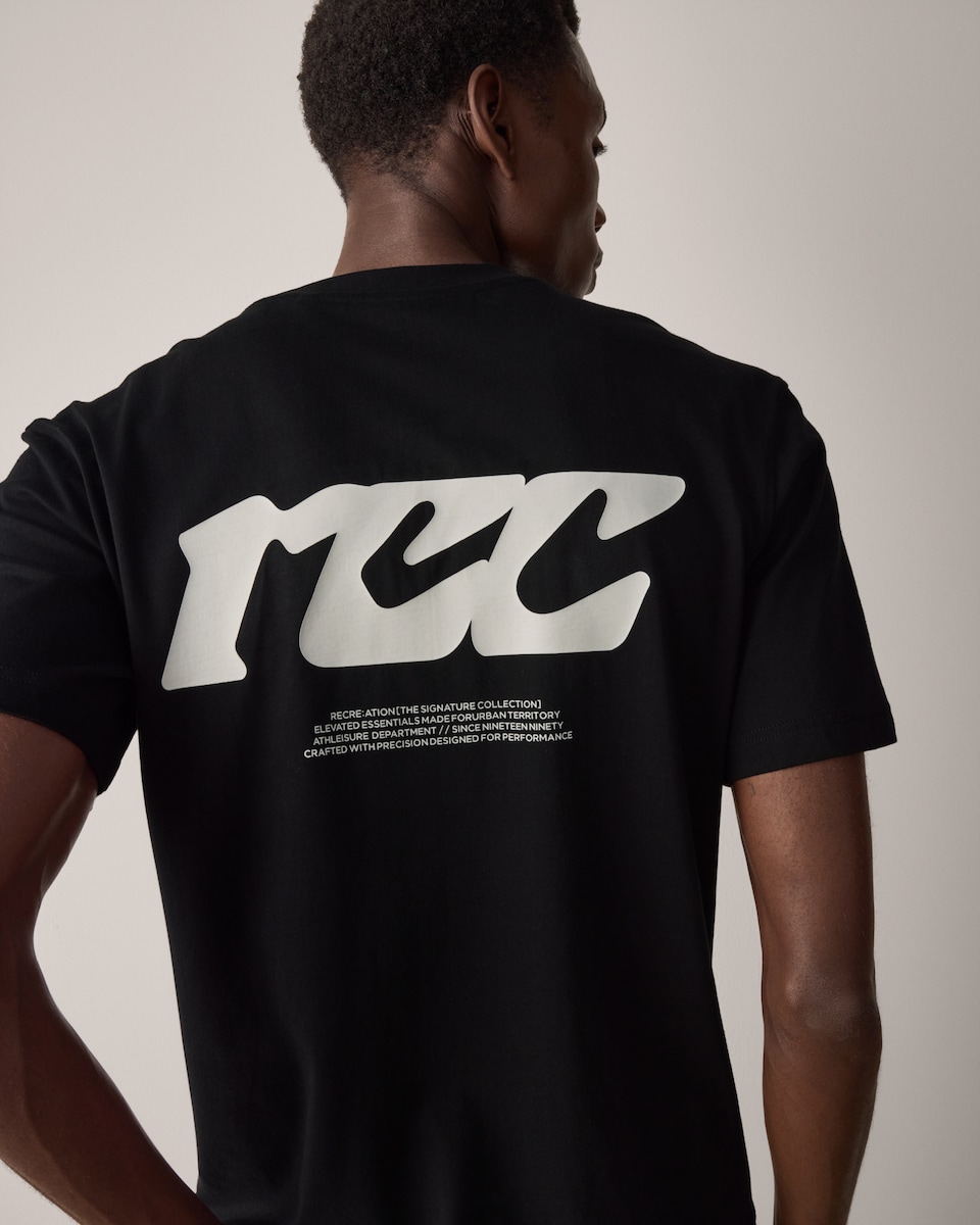 image 1 of F&F Active EVERYHOUR Pure Cotton T-Shirt in Black