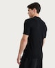 image 3 of F&F Pure Cotton Knitted Short Sleeved Polo Shirt in Black