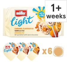Muller Light Yogurt - Caramel, Vanilla & Orange 6x140g