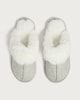 image 2 of F&F Faux Fur Lined Mule Slippers in Grey