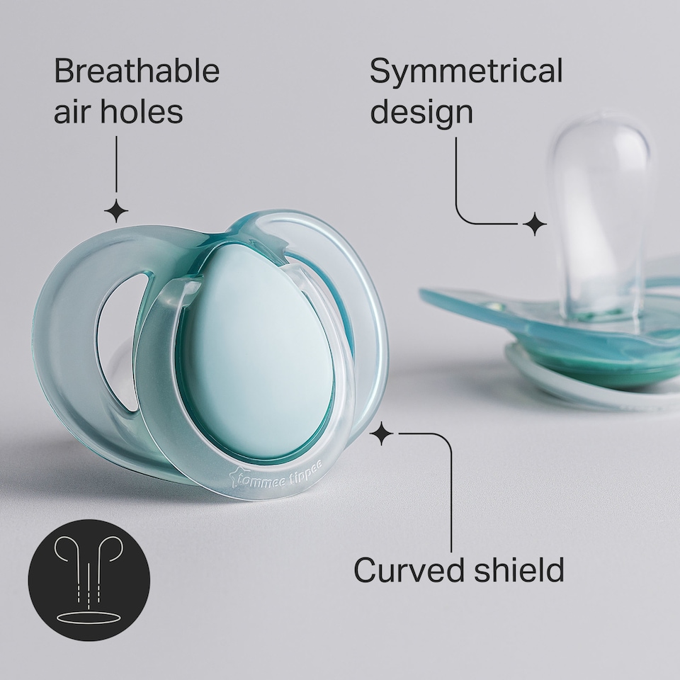 image 1 of Tommee Tippee Night Time Soothers, 6-18m, Pack of 2