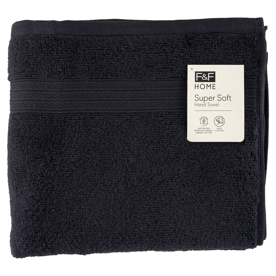 F&F Home Black Supersoft kéztörlő 50 cm x 90 cm