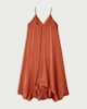 image 5 of The F&F Edit V Neck Hanky Hem Midi Dress in Orange