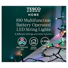 T. 100 BATTERY MULTI-COLOURED TIMER LIGHTS 