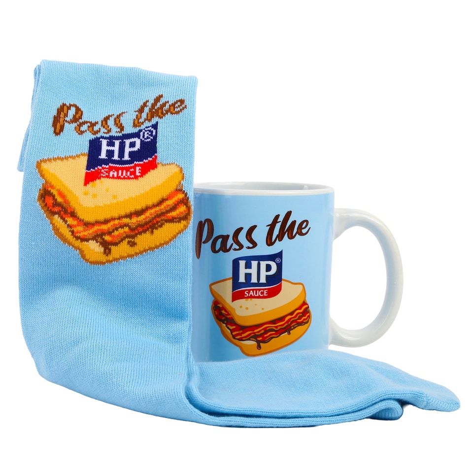 image 1 of HP Sauce Mug & Socks Gift Set