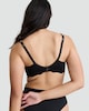 image 3 of F&F Fuller Bust Leopard Print Lace Trim Plunge Bra in Black