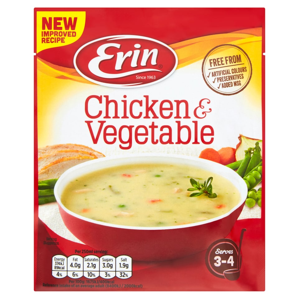 Erin Traditional Chicken & Vegetable Soup 76G