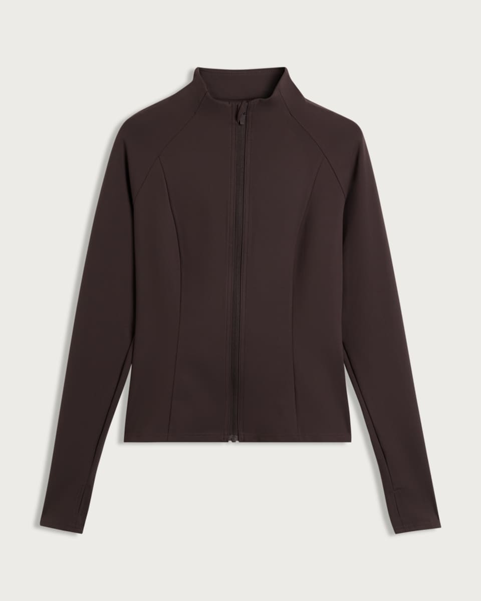 F&F Active EVERYHOUR Zip Up Jacket in Chocolate