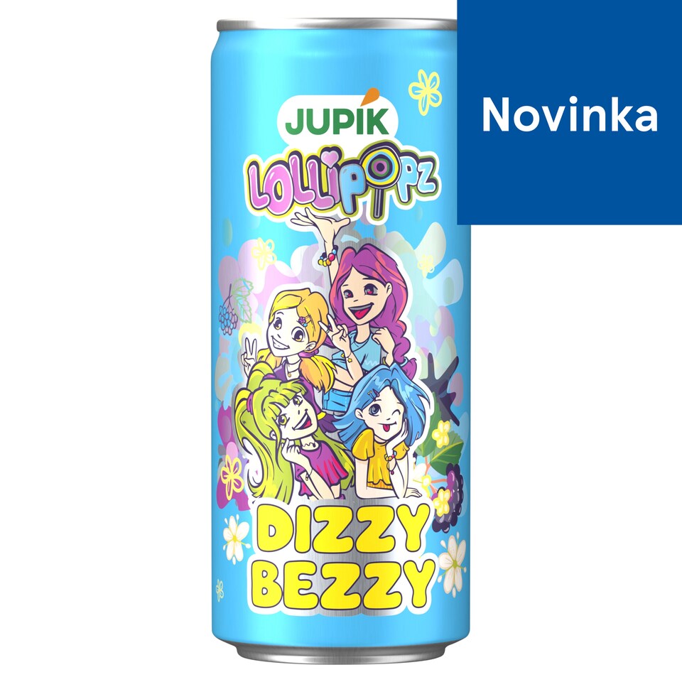 Jupík Lollipopz Dizzy Bezzy sýtený nealkoholický nápoj 330 ml