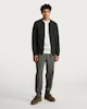 image 2 of The F&F Edit Knitted Pocket Front Zip Up Collared Jacket in Khaki
