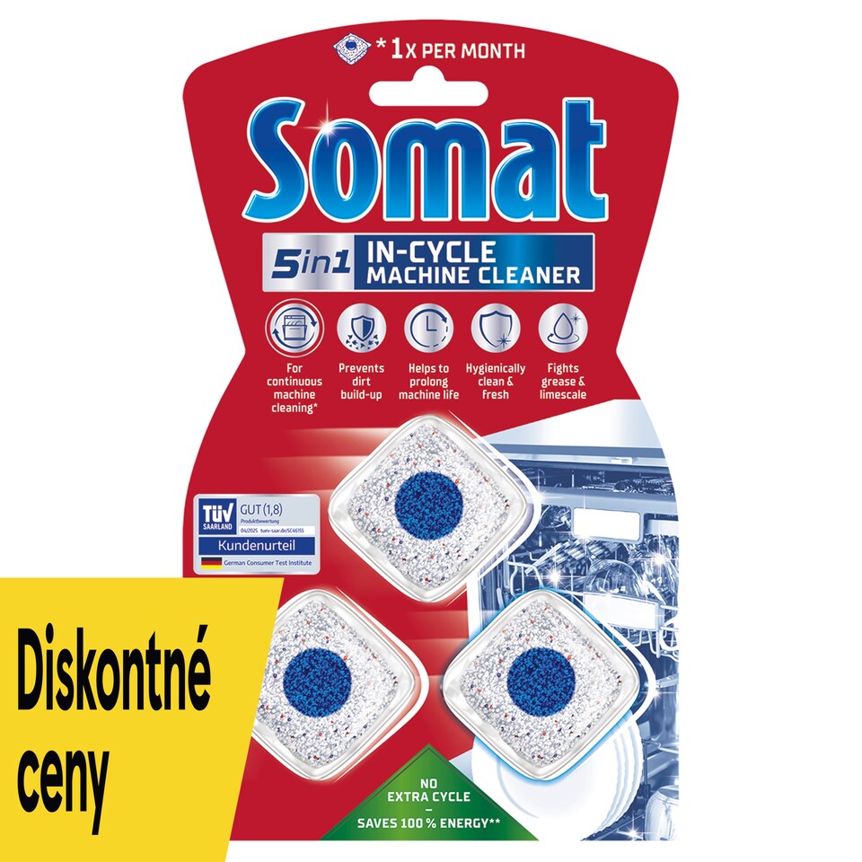 obrázok 1 z SOMAT 5v1 čistiace tablety do umývačky 3 ks