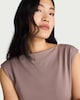 image 2 of F&F Polyamide Slash Neck Sleeveless Top in Brown