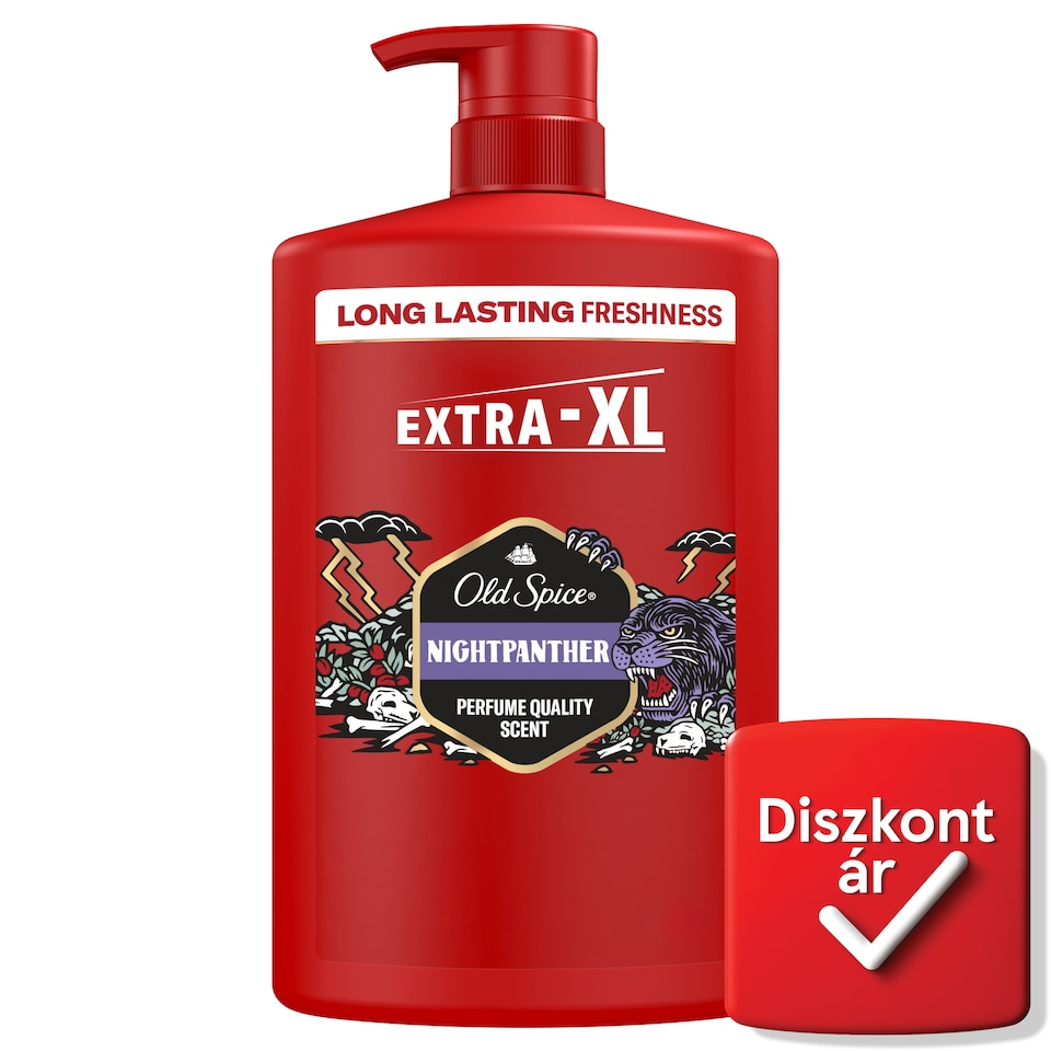Old Spice Night Panther Férfi 3 az 1-ben Sampon és Tusfürdő, 1000 ml