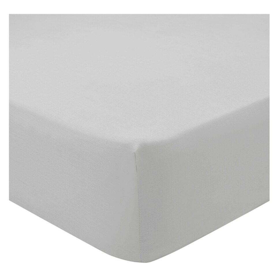 Fox & Ivy Silver 200 Thread Count Fitted Sheet Double