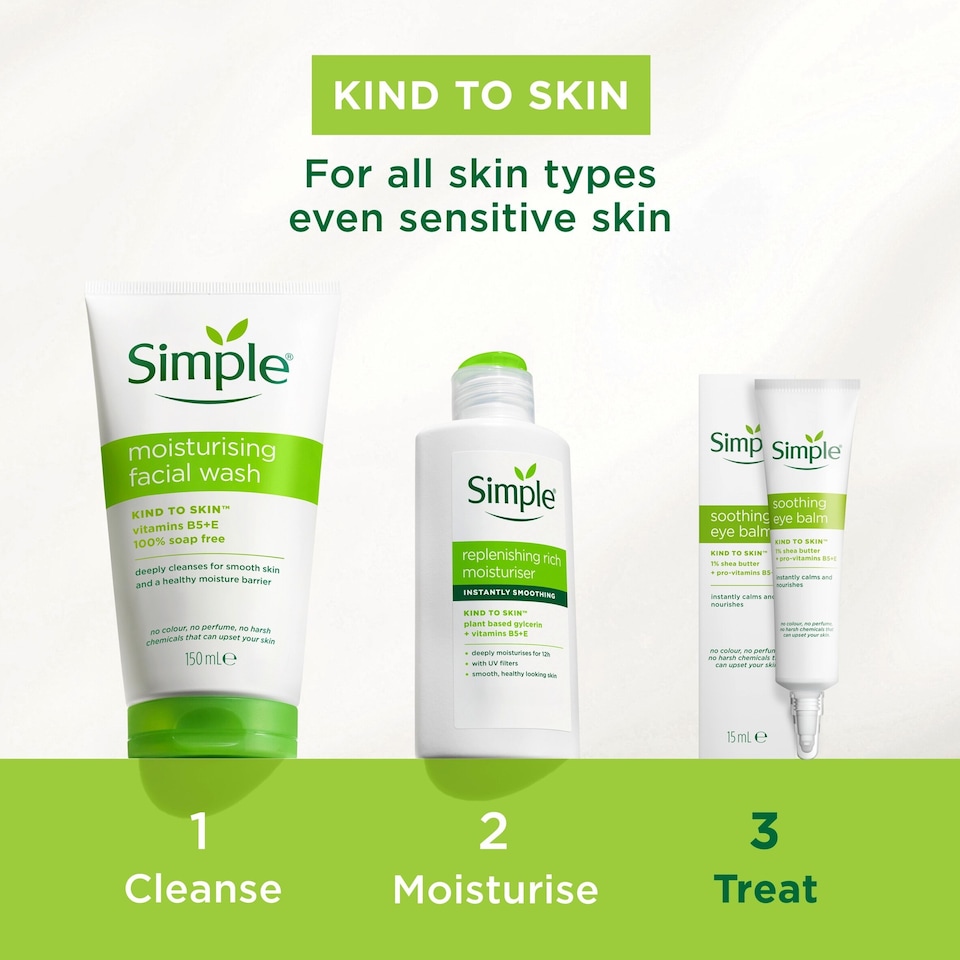 image 1 of Simple Kind To Skin Moisturising Face Wash 150Ml