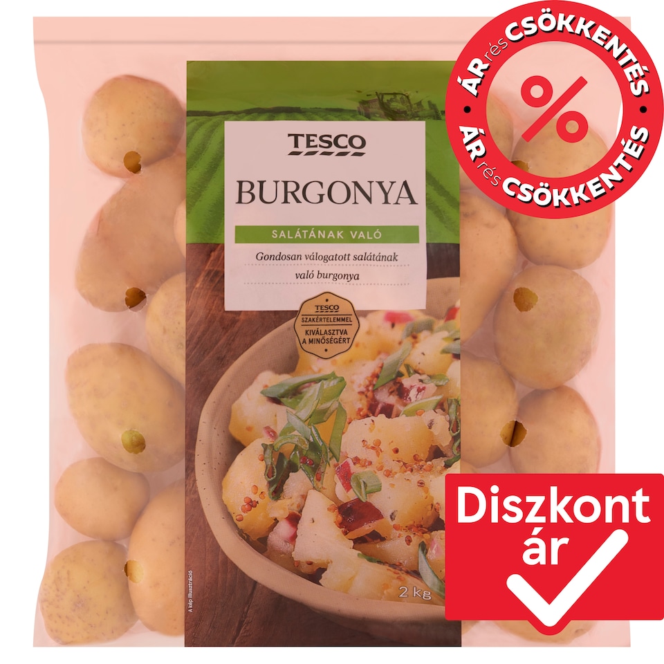 Tesco burgonya salátának való 2 kg