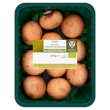 Tesco Organic Chestnut Mushrooms 200G