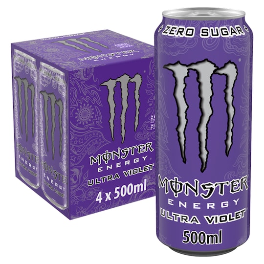 Monster Ultra Violet 4x500ml Tesco Groceries