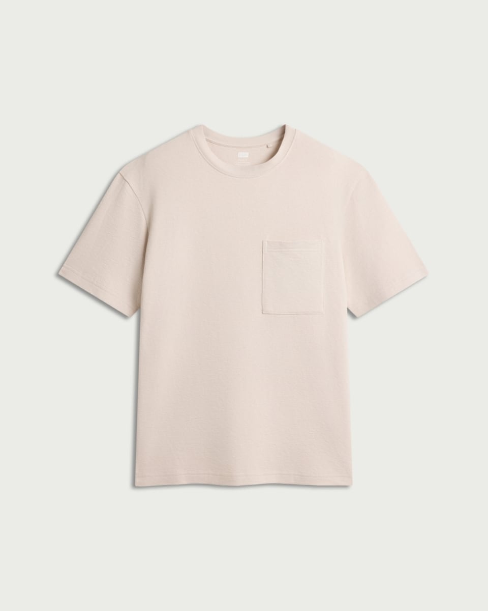 image 1 of F&F Pure Cotton Pocket Oversized Fit T-Shirt in Stone
