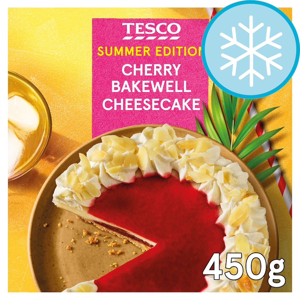 image 1 of Tesco Cherry Bakewell Cheesecake 450G