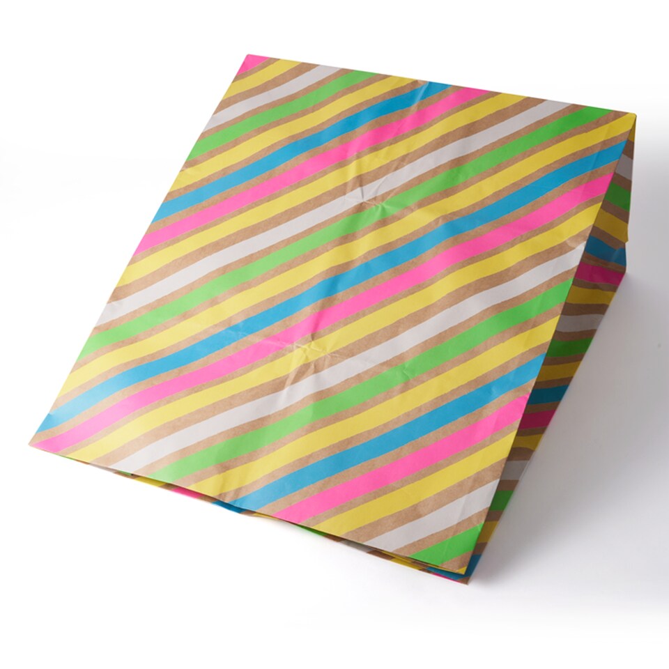 image 1 of Paperchase Neon Christmas Extra Large Paper Present Sack