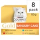 image 1 of GOURMET Gold Savoury Cake Meat and Fish Variety Wet Cat Food 8x85g