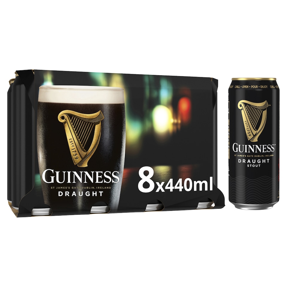 image 1 of Guinness Draught Stout Beer Can 4.1% Vol 8x440ml