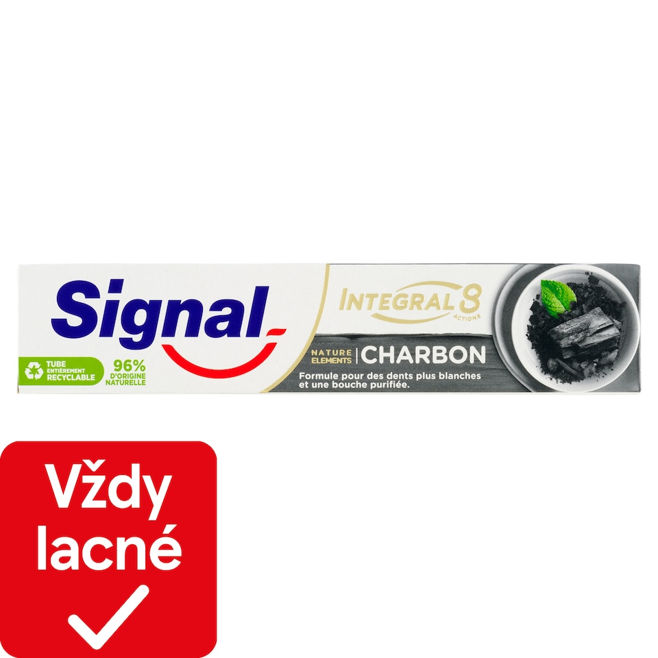 obrázok 1 z Signal Nature Elements Integral 8 Charcoal zubná pasta 75 ml