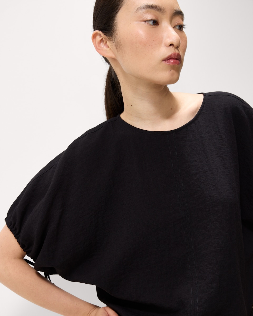 image 1 of F&F Textured Batwing Top in Black