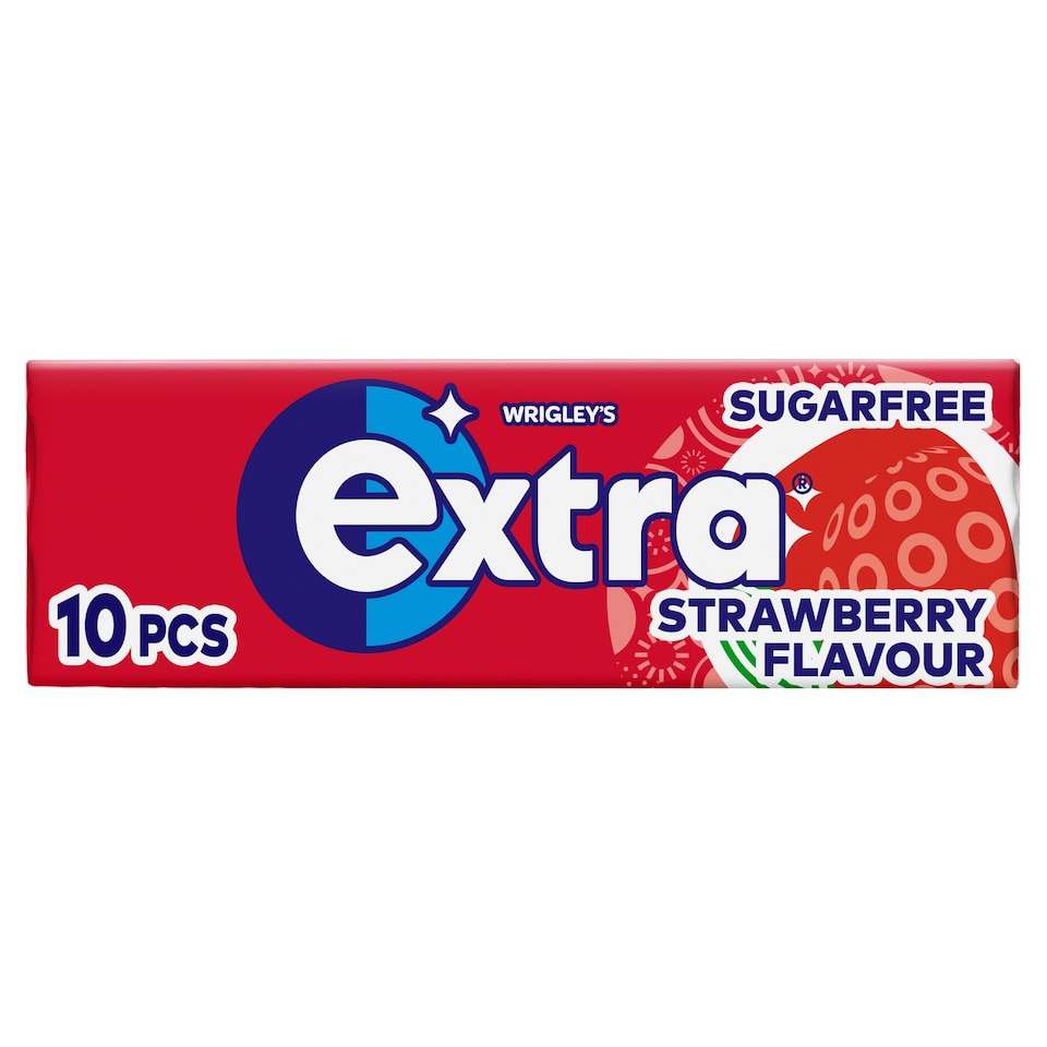 Extra Strawberry Sugar Free Chewing Gum 10 Pieces