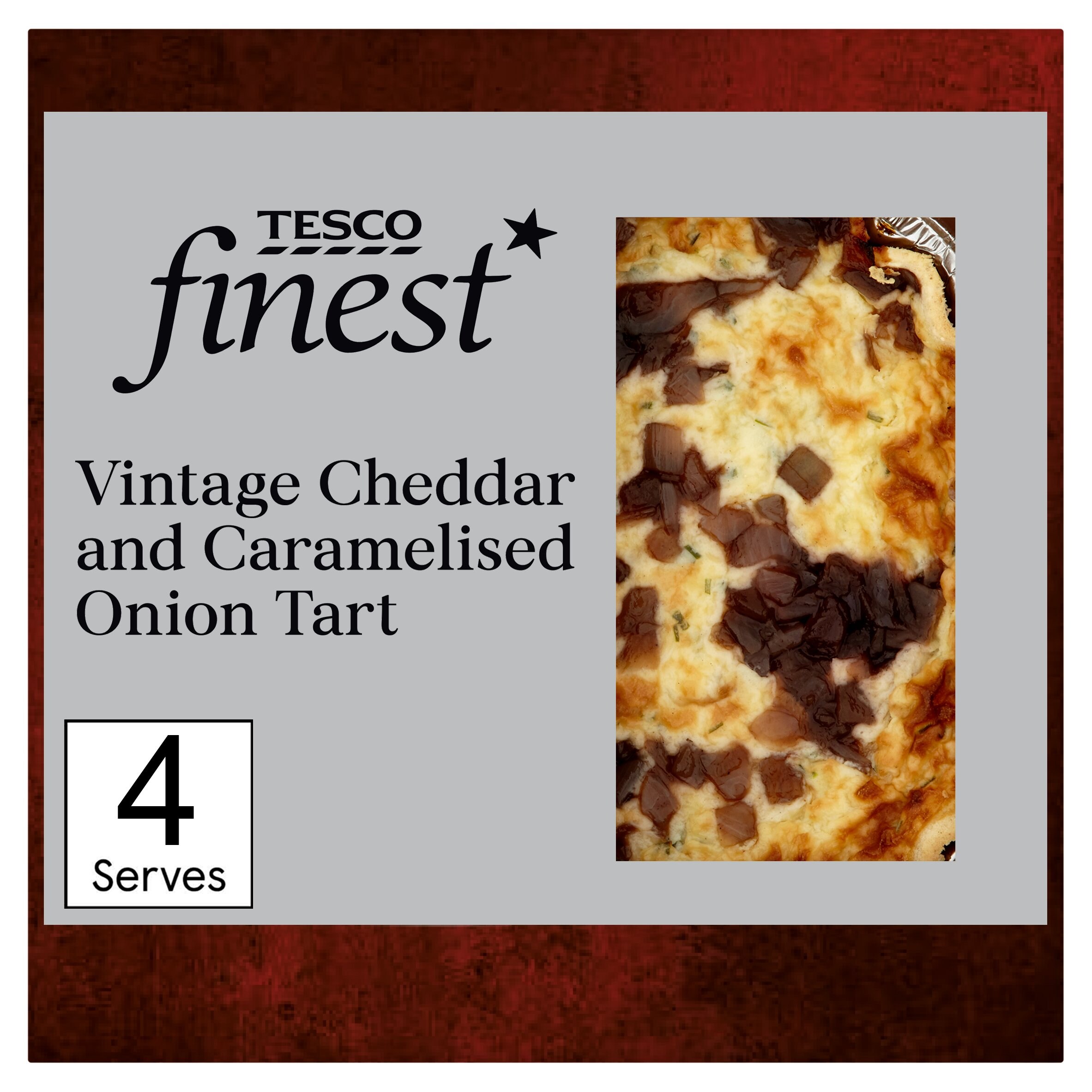 Tesco Finest Vintage Cheddar & Caramelised Onion Quiche400g