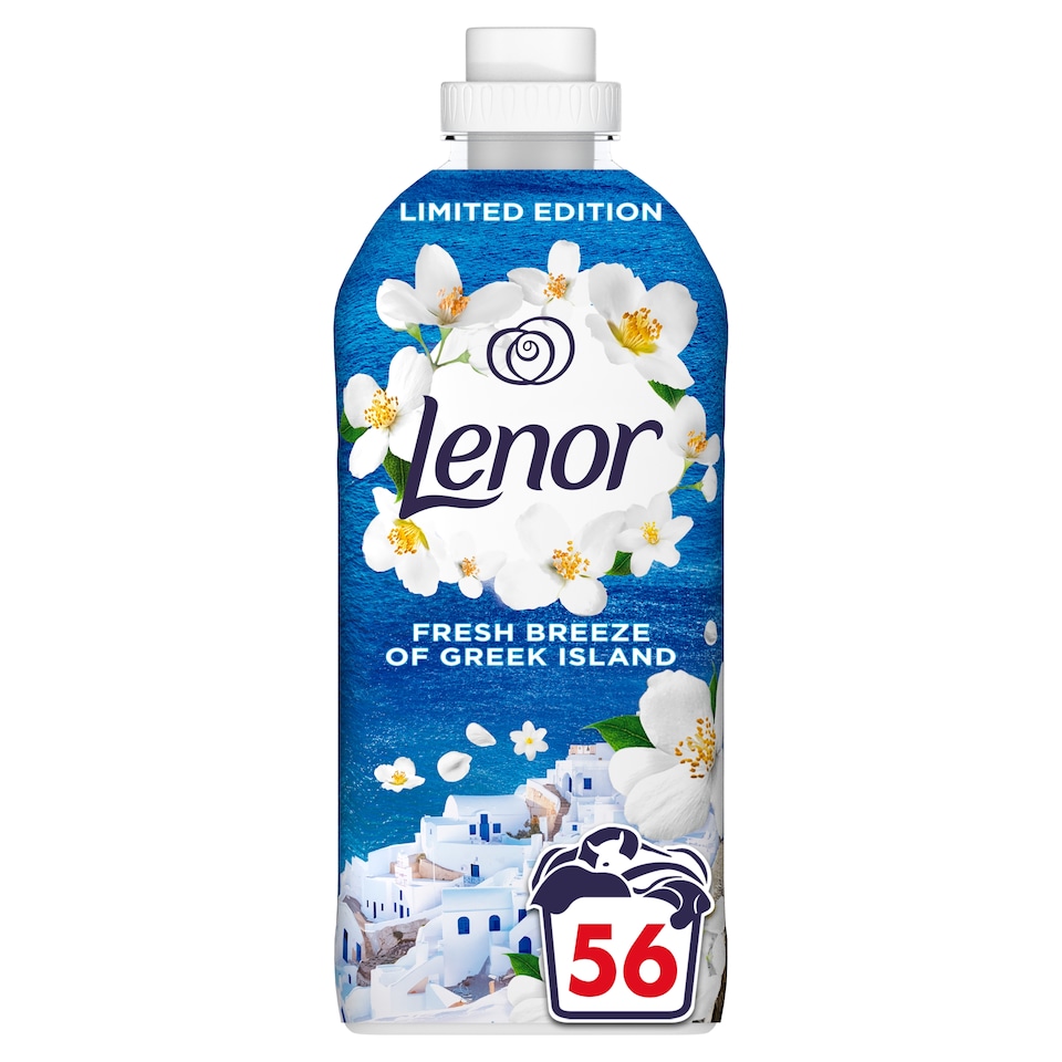 image 1 of Lenor Fabric Conditioner 56 Washes, Fresh Breeze Of Greek Island