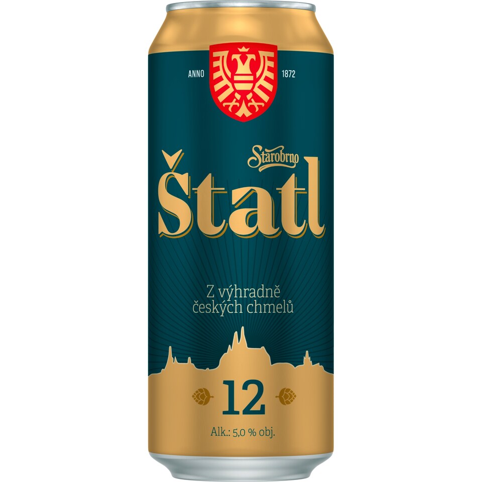 Starobrno Štatl 12 pivo ležák světlý 0,5l