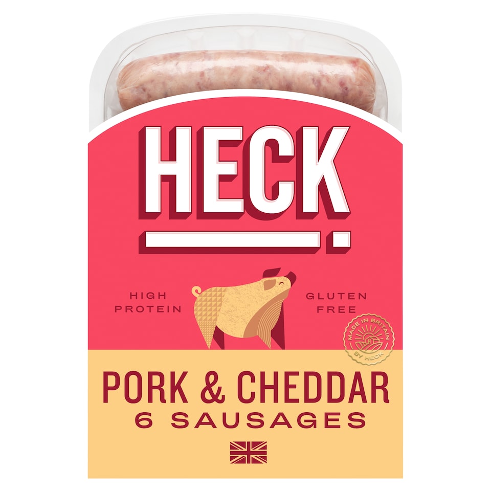 image 1 of HECK Pork & Cheddar Sausages 400g