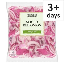 Tesco Sliced Red Onion 180G