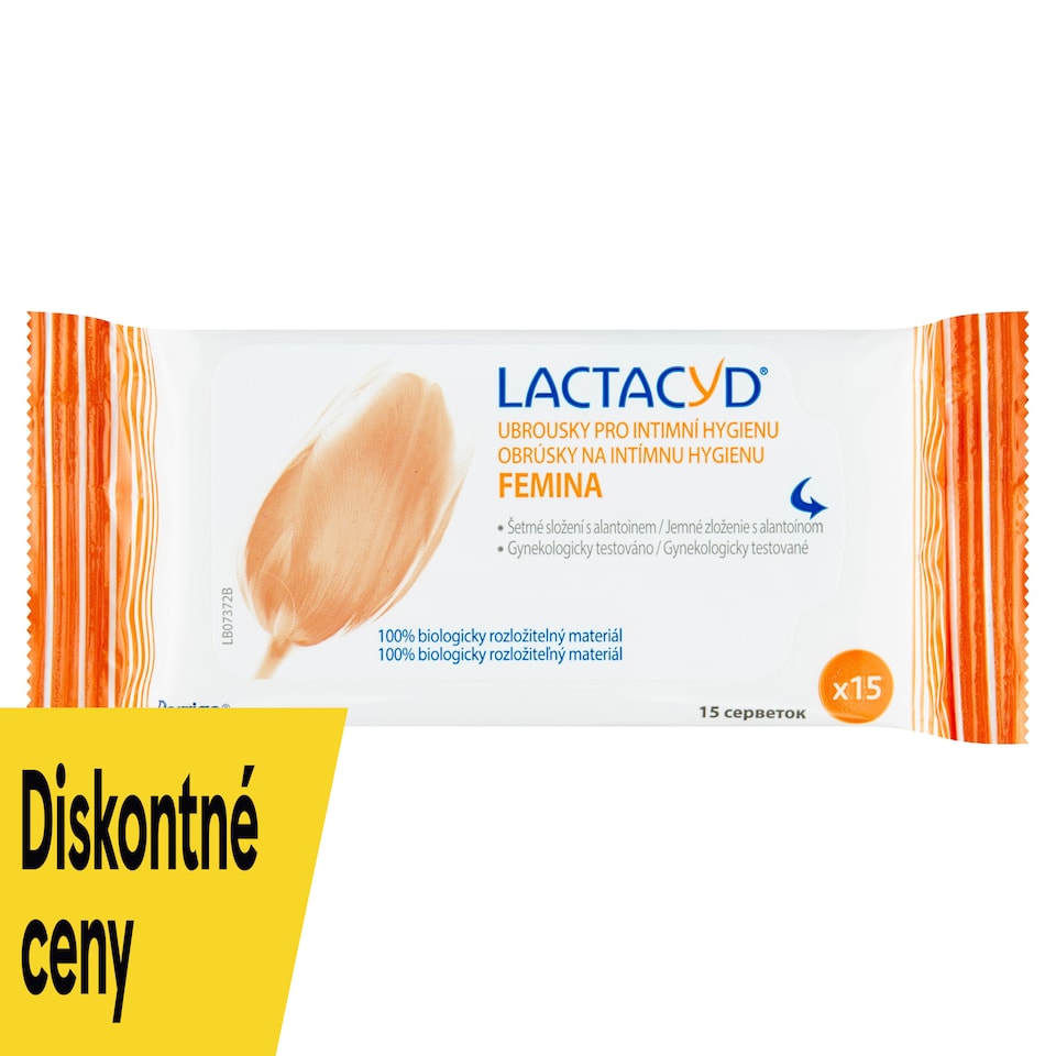 Lactacyd Femina obrúsky na intímnu hygienu 15 ks