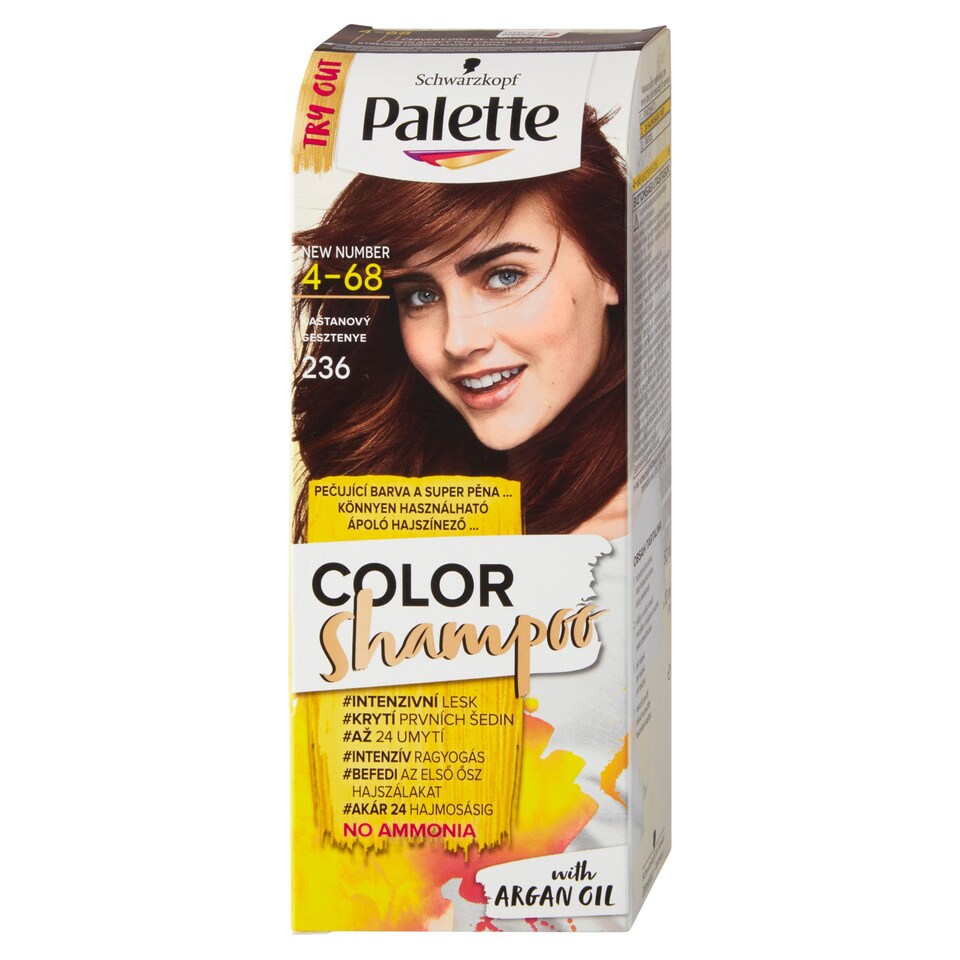 Obrázek 1 pro produkt Schwarzkopf Palette Color Shampoo barva na vlasy Kaštanový 4-68 (236)