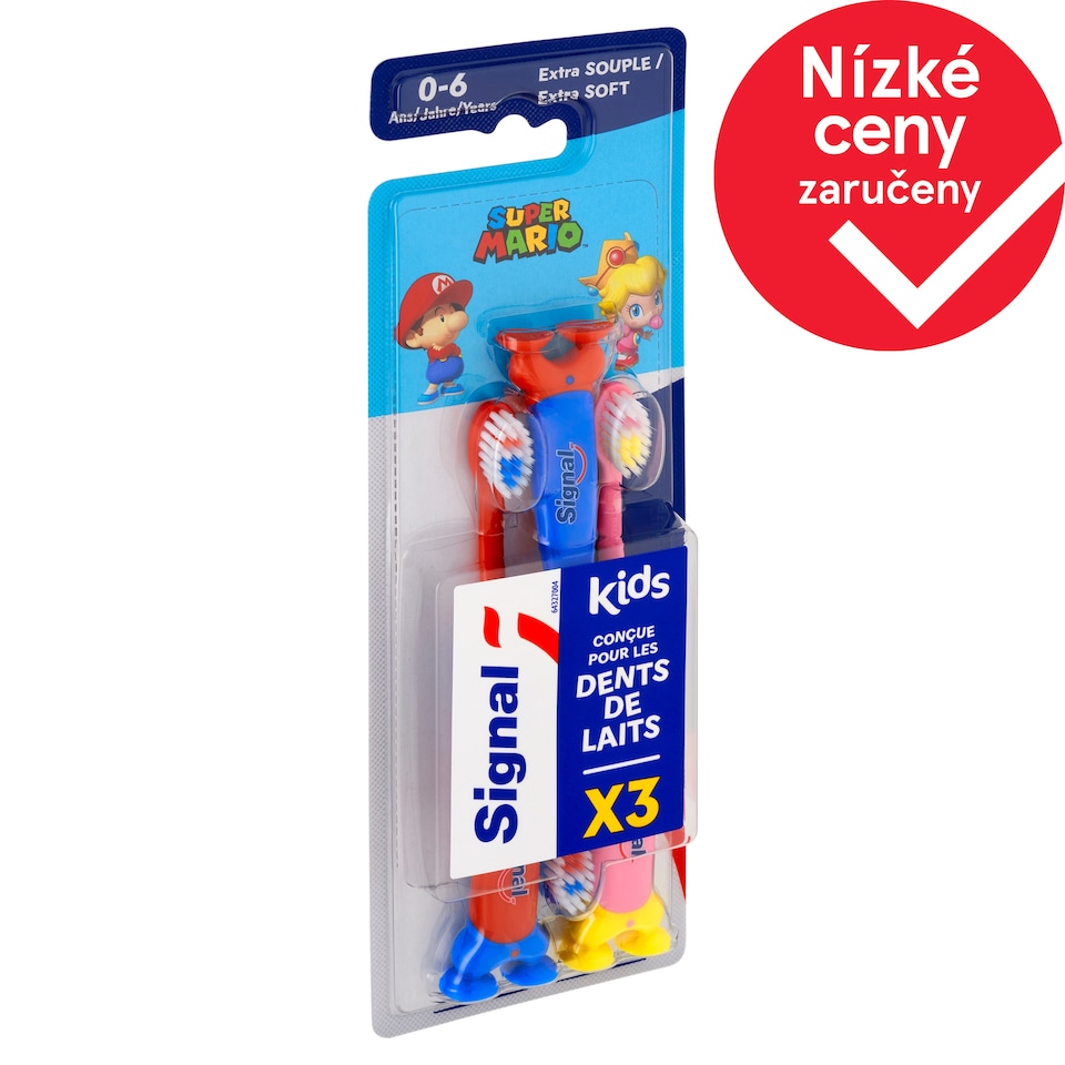 Obrázek 1 pro produkt Signal Kids měkký dětský zubní kartáček 3 ks